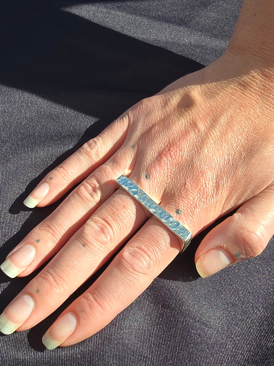 Double finger Ring in Sterling Silver
