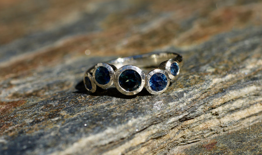 Five Stone Ring White Gold
