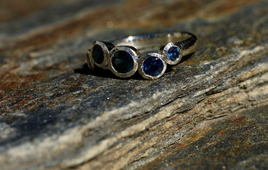 Five Stone Ring White Gold
