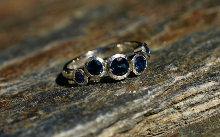 Five Stone Ring White Gold