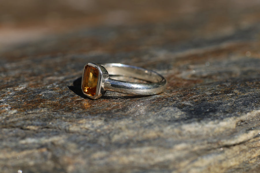 Sterling Silver Emerald Cut Ring