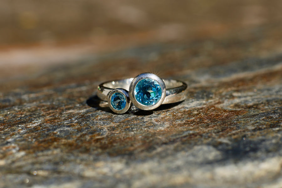 Sterling Silver 2 stone Ring