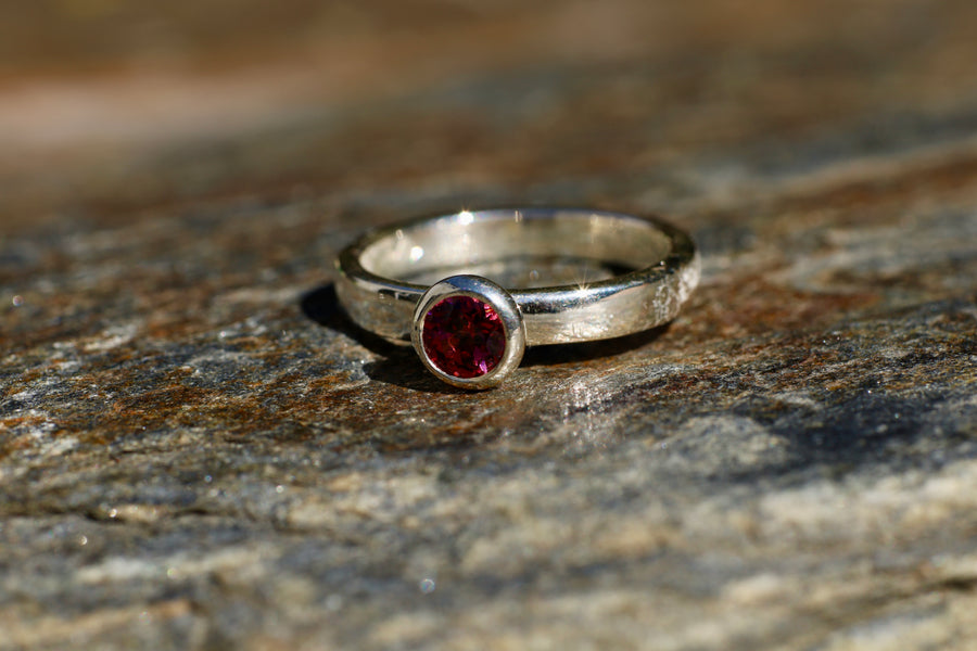 Sterling Silver Round Ring