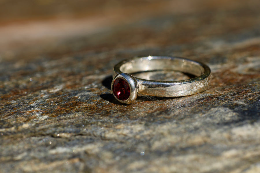 Sterling Silver Round Ring
