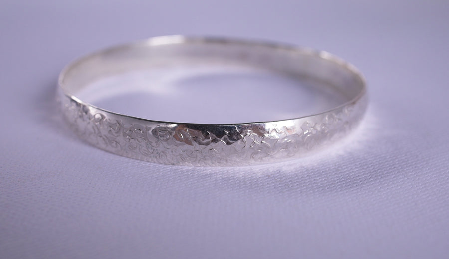 8mm Sterling Silver Bangle