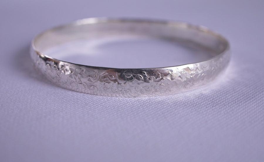 8mm Sterling Silver Bangle