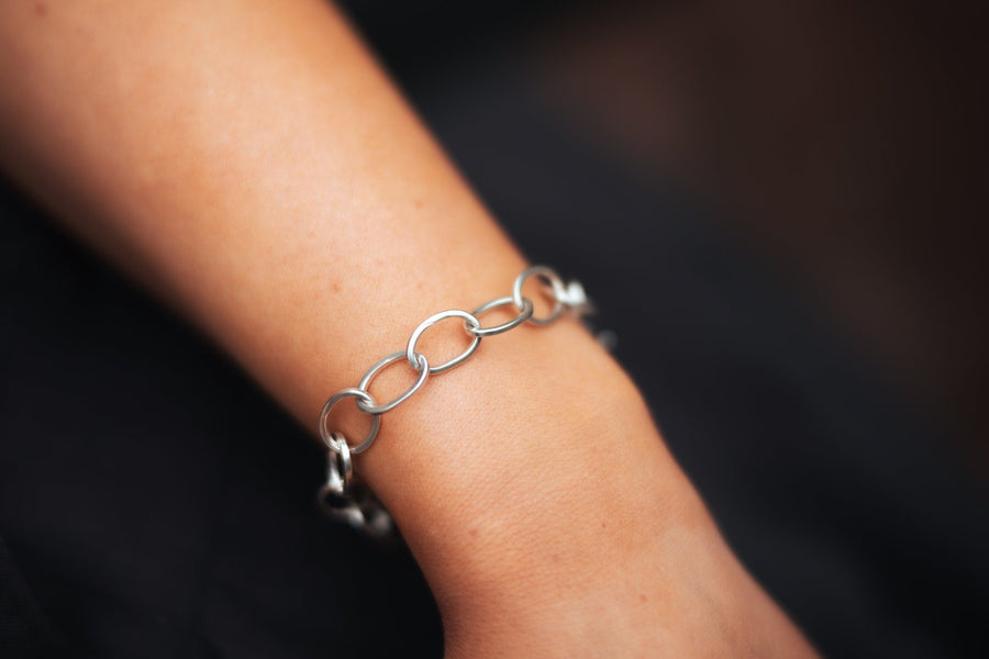 Oval Bracelet Sterling Silver