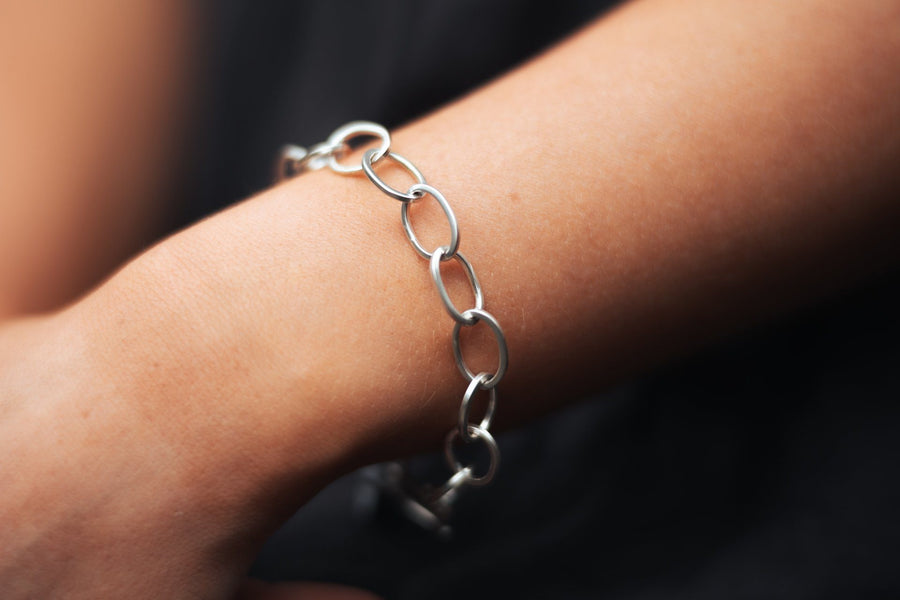 Oval Bracelet Sterling Silver