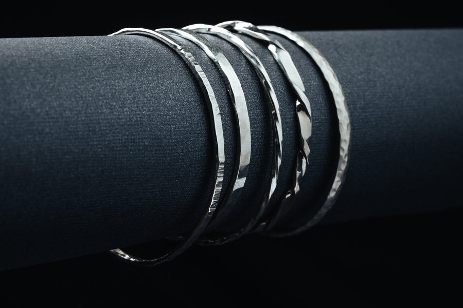 Sterling Silver Textured Bangle