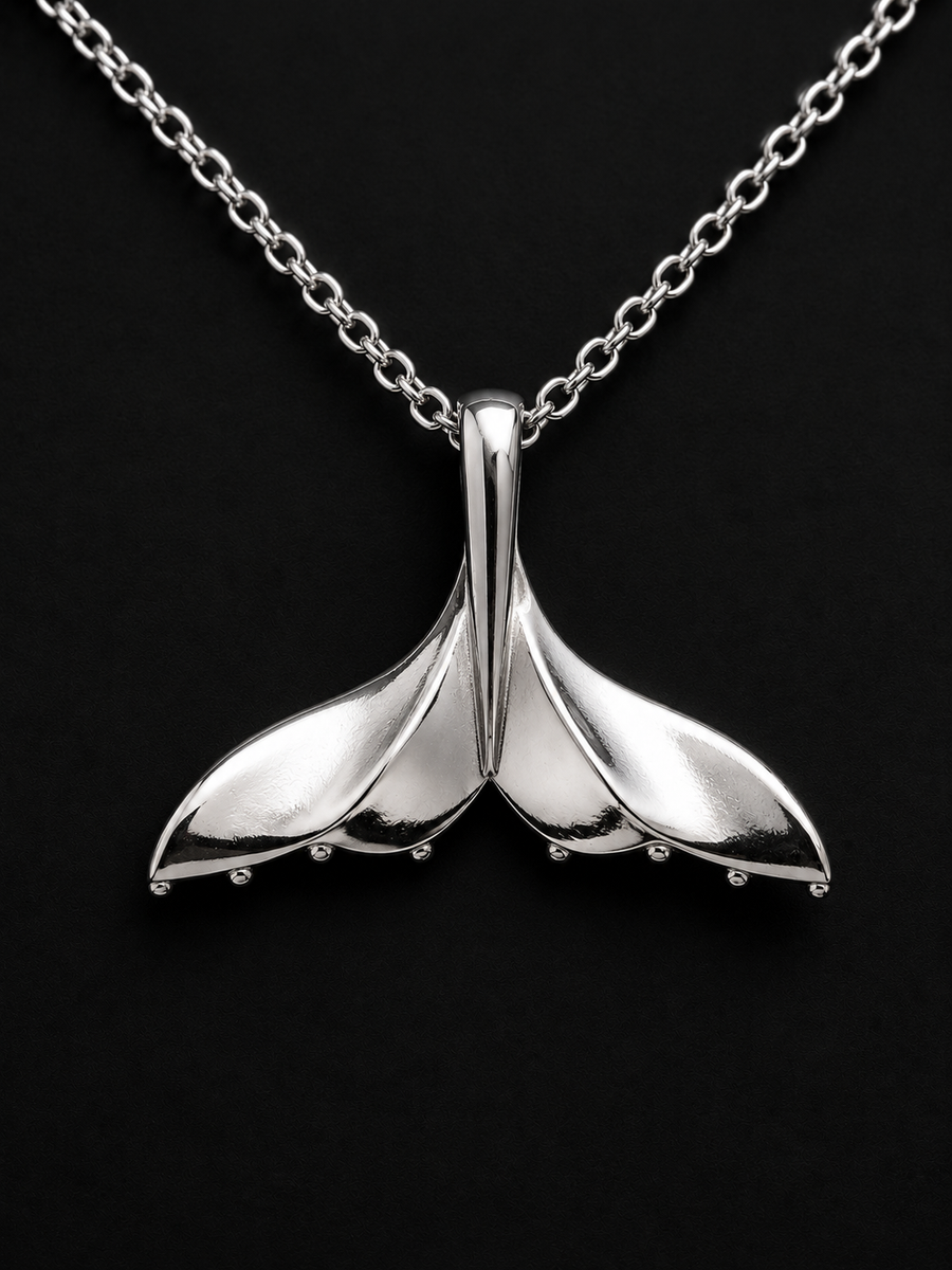 Silver Humpback Whale Tail