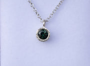 1.03ct Sapphire Necklace in 9ct White Gold