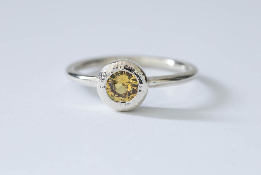0.65ct Yellow Sapphire Ring
