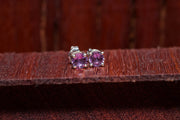 1.20ct Pink Sapphire Studs in 9ct White Gold